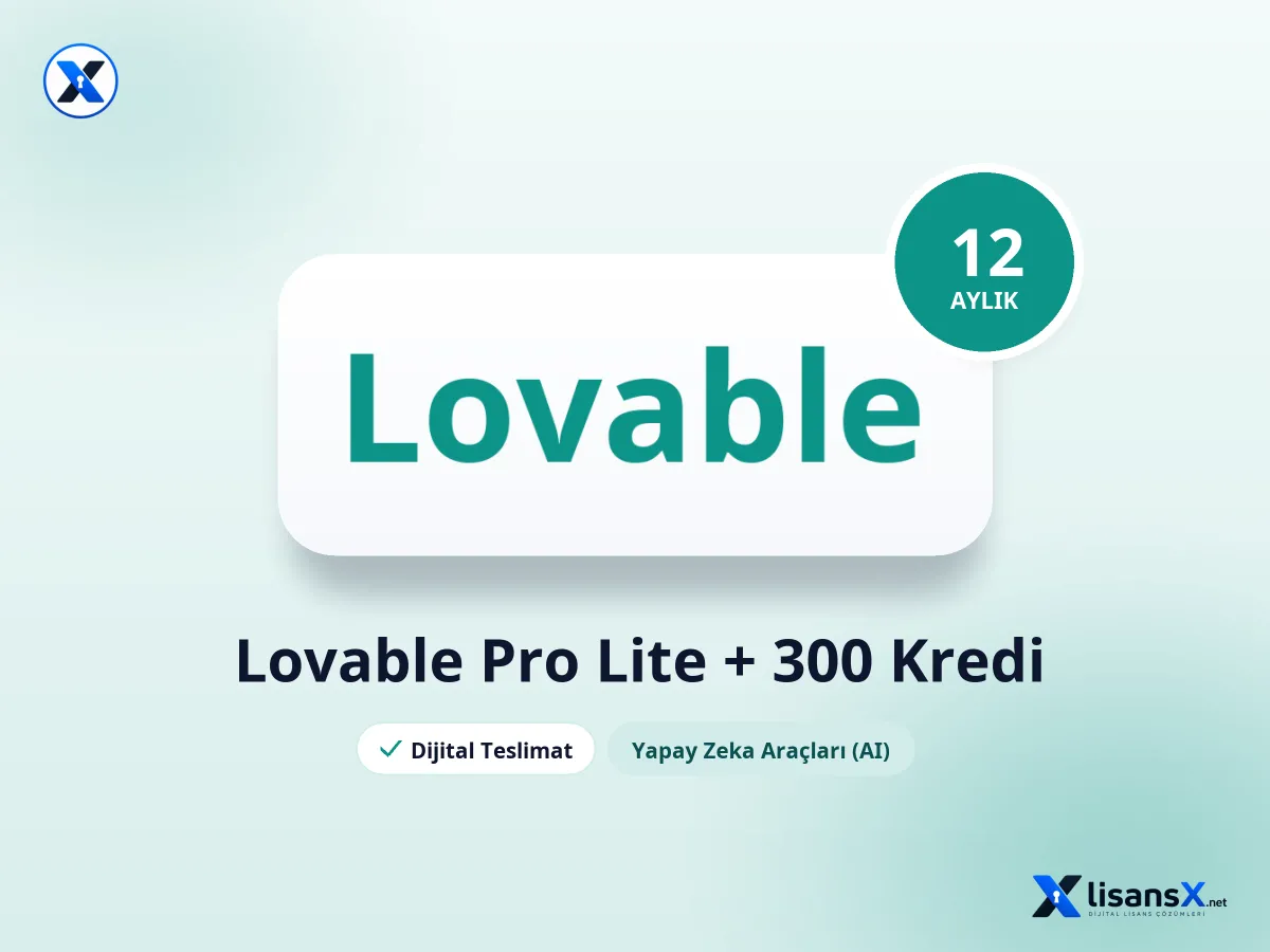 Lovable Pro Lite 12 Aylık + 300 Kredi