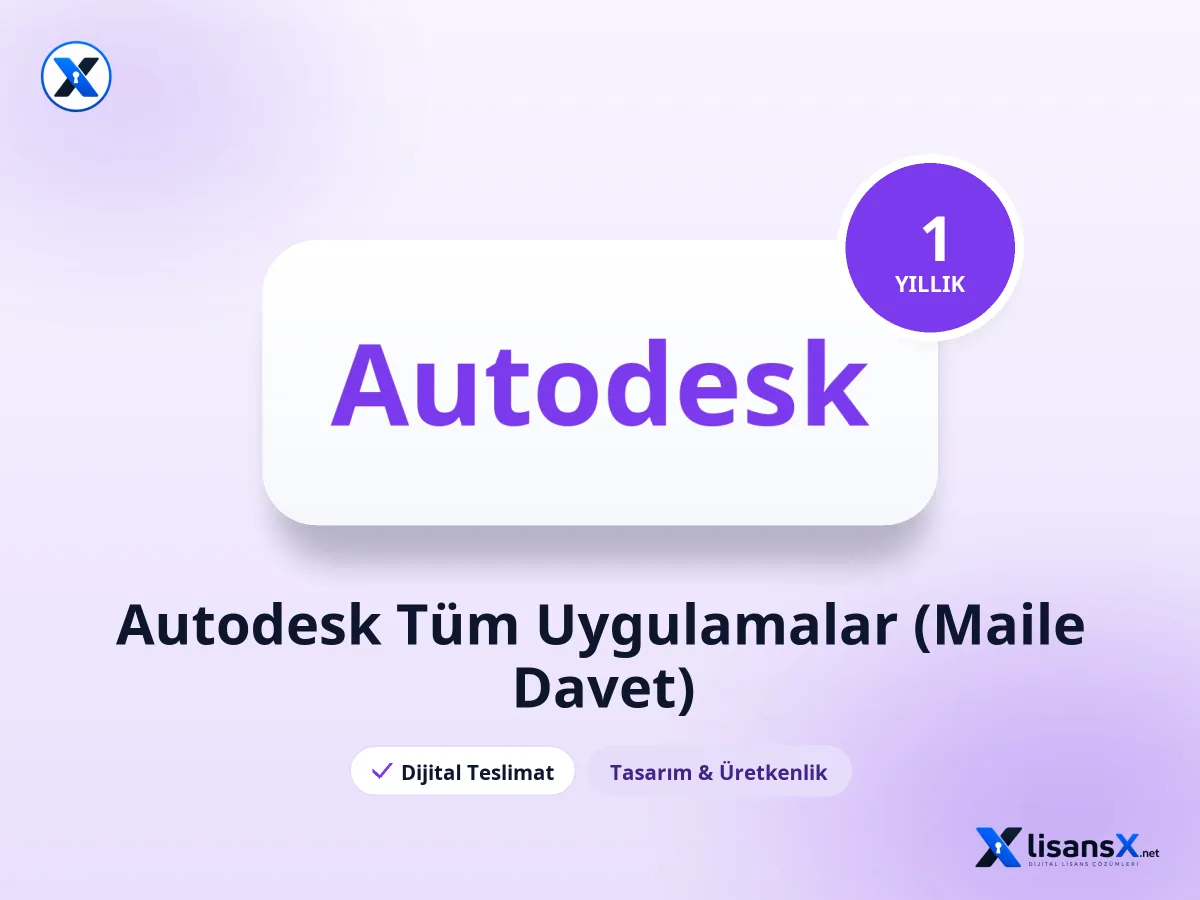 Autodesk Tüm Uygulamalar - 1 Yıllık (Maile Davet)