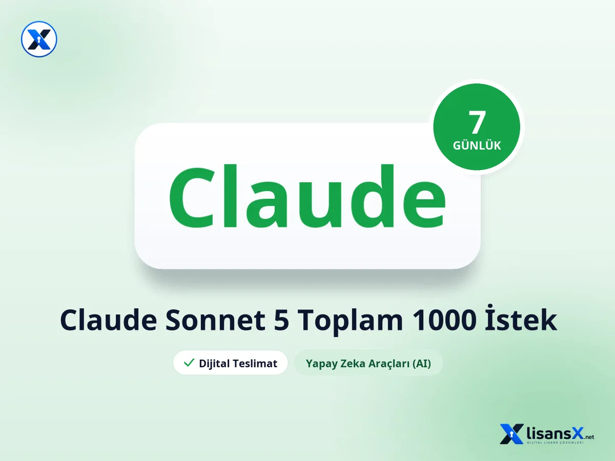 Claude Sonnet 5 - 7 Günlük - Toplam 1000 İstek