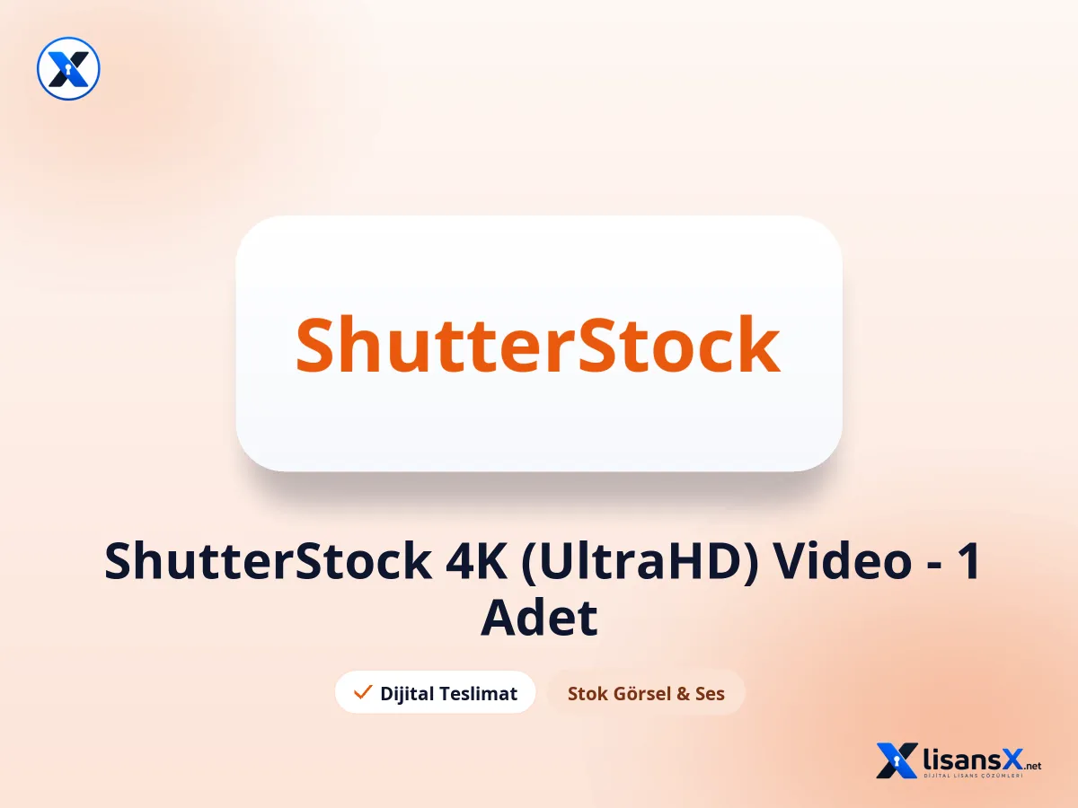 ShutterStock 4K (UltraHD) Video - 1 Adet